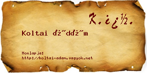 Koltai Ádám névjegykártya
