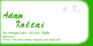 adam koltai business card